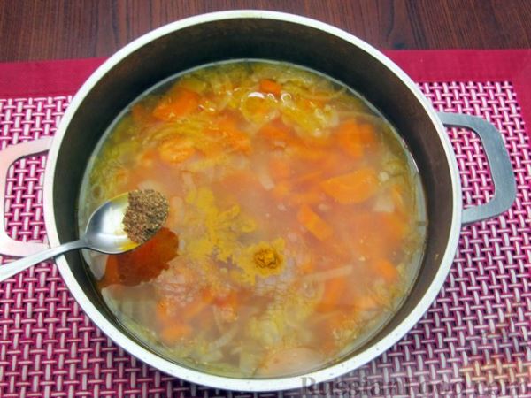 Морковный суп-пюре с яблоками и моцареллой