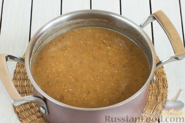 Чечевичный суп-пюре с помидорами