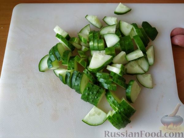 Овощной салат с баклажанами и пикантной заправкой «Шехерезада»